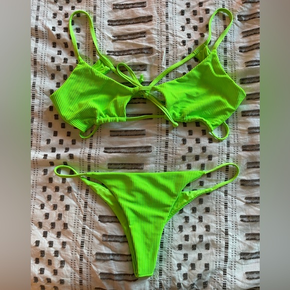 Frankie's Bikinis Other - Frankie’s Bikini Neon Green Bathingsuit